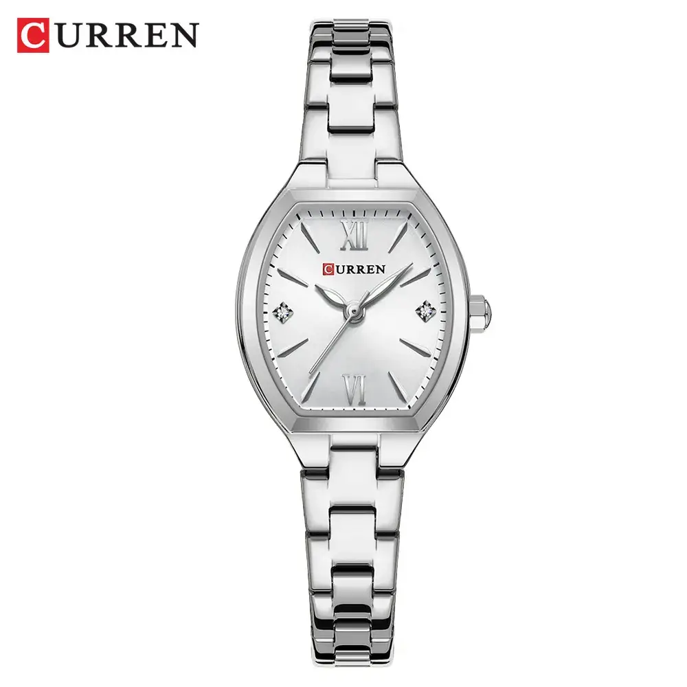 Women's Stainless Steel Quartz Watch with Diamond Dial - Image 5