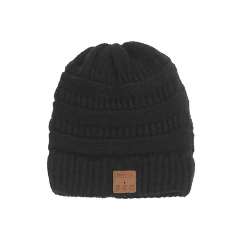 Black 2024 Bluetooth Knitted Hat with Ponytail - Image 4
