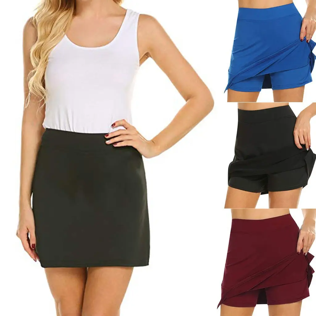 Blue Cross-Border High Waist Casual Skirt for Women - Image 6