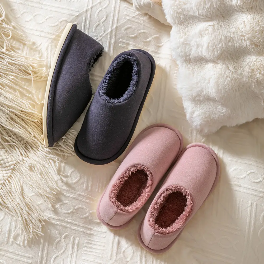 Jingshilu Couple's Autumn and Winter Moon Shoes All-inclusive Warm Mao Mao Shoes Stomp Feeling Thick Sole Household Bag with Cotton Slippers for Women - Image 5