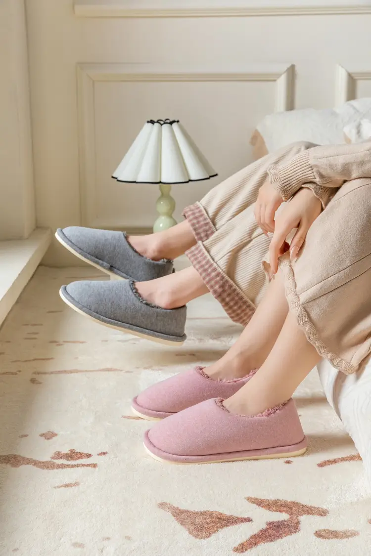 Jingshilu Couple's Autumn and Winter Moon Shoes All-inclusive Warm Mao Mao Shoes Stomp Feeling Thick Sole Household Bag with Cotton Slippers for Women — feature 10