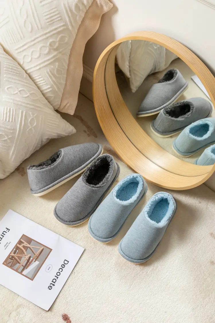 Jingshilu Couple's Autumn and Winter Moon Shoes All-inclusive Warm Mao Mao Shoes Stomp Feeling Thick Sole Household Bag with Cotton Slippers for Women — feature 15