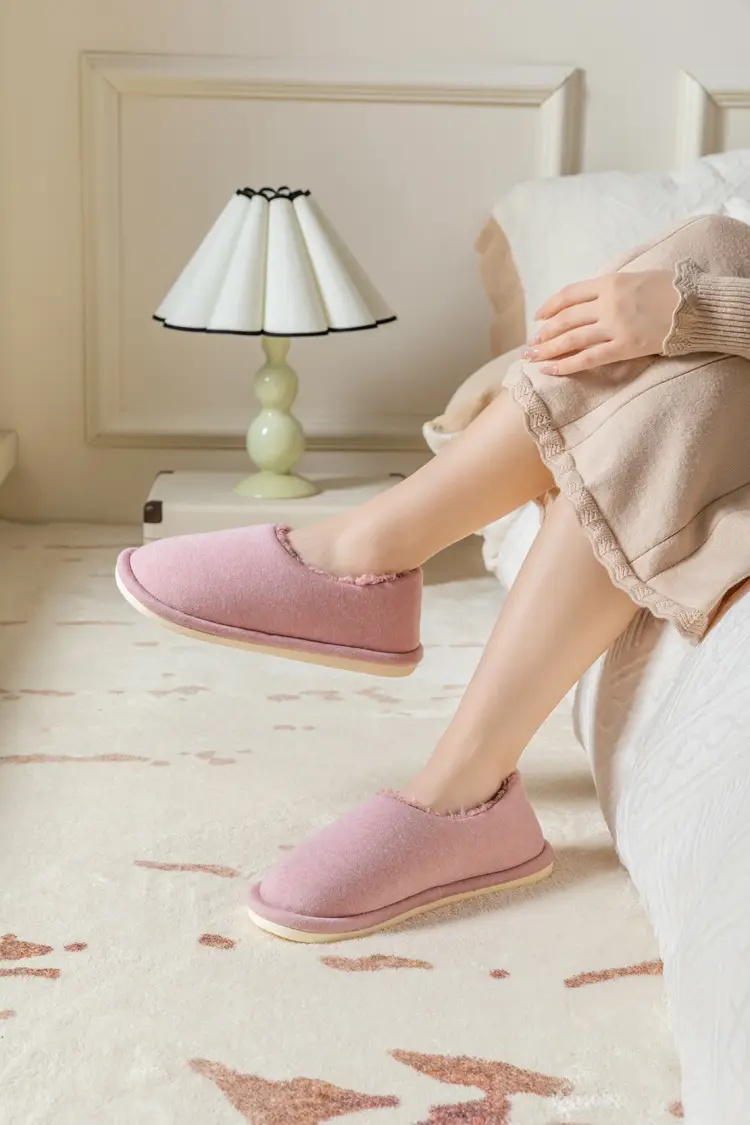 Jingshilu Couple's Autumn and Winter Moon Shoes All-inclusive Warm Mao Mao Shoes Stomp Feeling Thick Sole Household Bag with Cotton Slippers for Women — feature 16