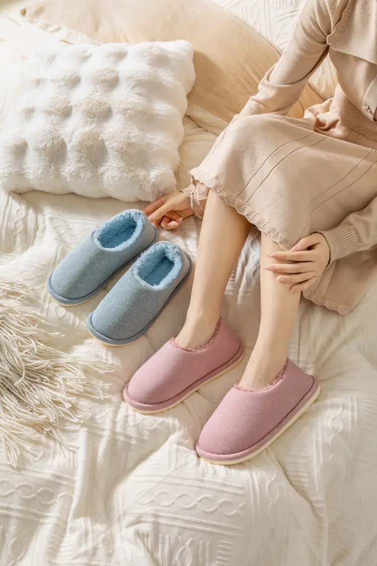 Jingshilu Couple's Autumn and Winter Moon Shoes All-inclusive Warm Mao Mao Shoes Stomp Feeling Thick Sole Household Bag with Cotton Slippers for Women — feature 17