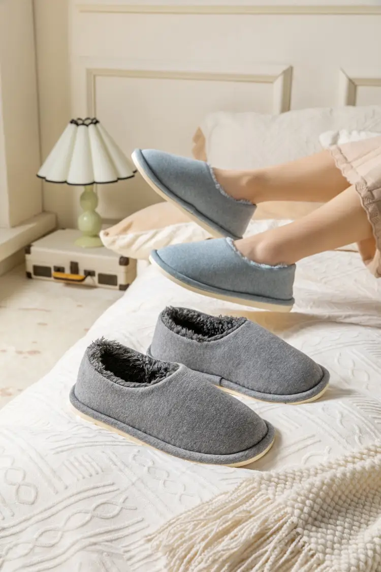 Jingshilu Couple's Autumn and Winter Moon Shoes All-inclusive Warm Mao Mao Shoes Stomp Feeling Thick Sole Household Bag with Cotton Slippers for Women — feature 19