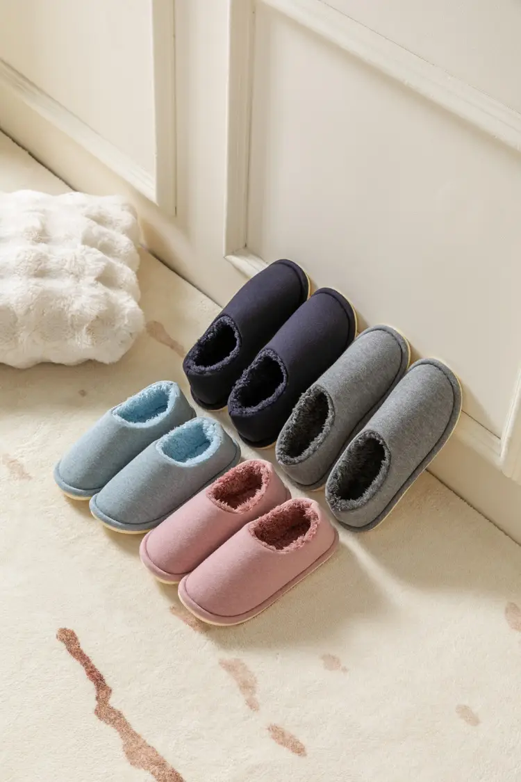 Jingshilu Couple's Autumn and Winter Moon Shoes All-inclusive Warm Mao Mao Shoes Stomp Feeling Thick Sole Household Bag with Cotton Slippers for Women — feature 9