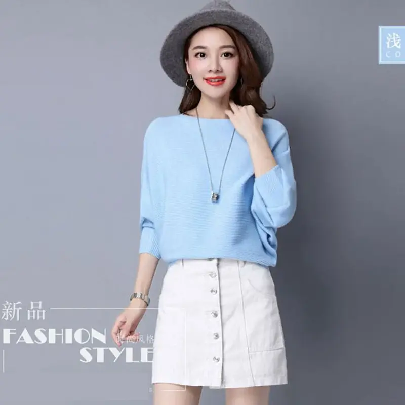 Women's New Pullover Knitwear Long Sleeve Beige - Image 10