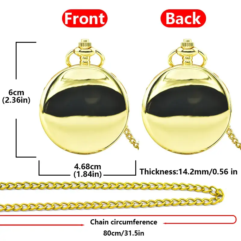 Gold Retro Flip Watch for Men - Image 8
