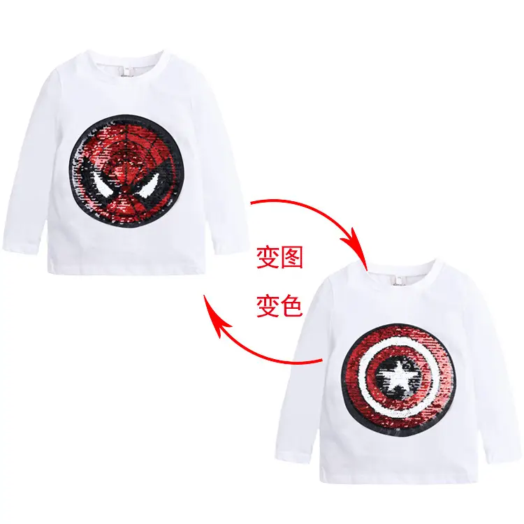 2026 Boys Cotton Color-Changing T-Shirt Long Sleeve - Image 3