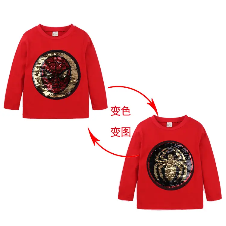 2026 Boys Cotton Color-Changing T-Shirt Long Sleeve - Image 6