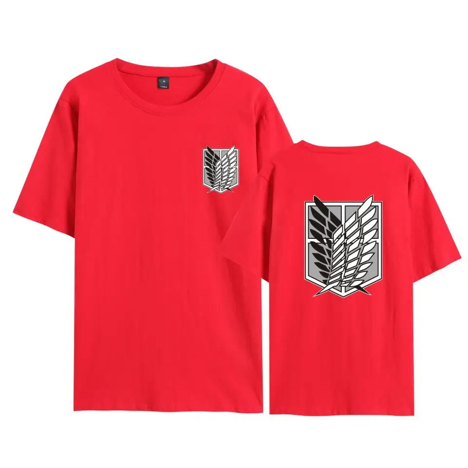 Red Attack Corps T-Shirt with Wings of Freedom Design - Image 19
