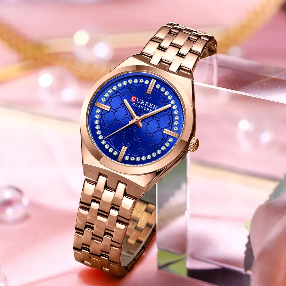 Women's Waterproof Quartz Watch with Gold Steel Band - Image 9