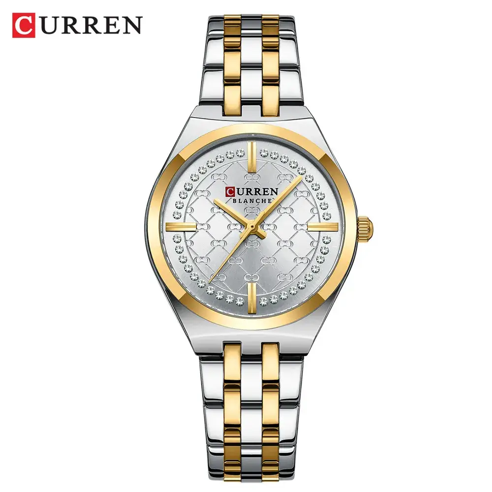 Women's Waterproof Quartz Watch with Gold Steel Band - Image 2