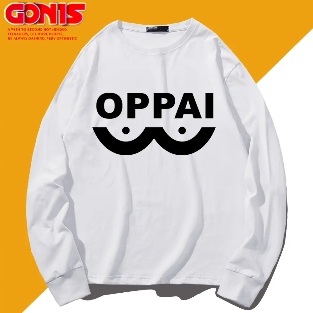 Men Navy Blue Oppai Moustache Sweatshirt Pure Cotton Autumn - Image 11
