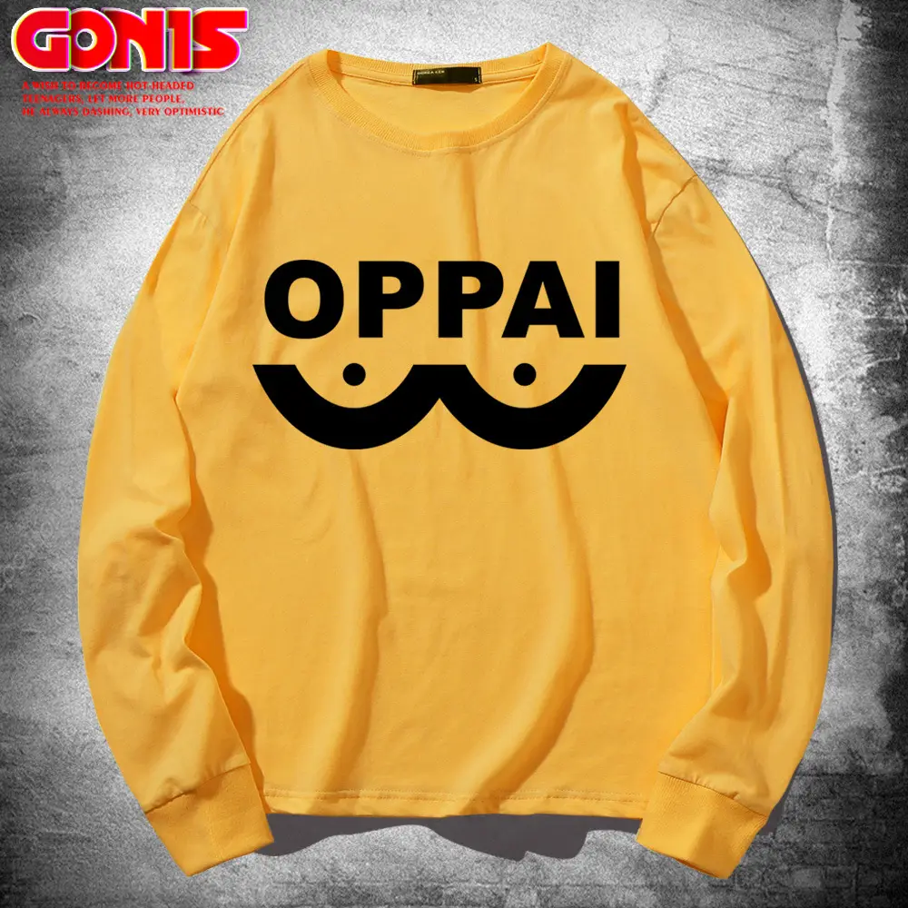Men Navy Blue Oppai Moustache Sweatshirt Pure Cotton Autumn - Image 12