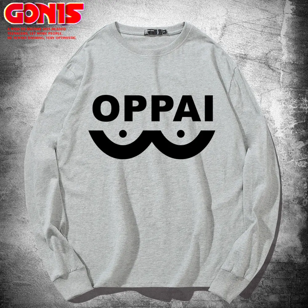 Men Navy Blue Oppai Moustache Sweatshirt Pure Cotton Autumn - Image 7