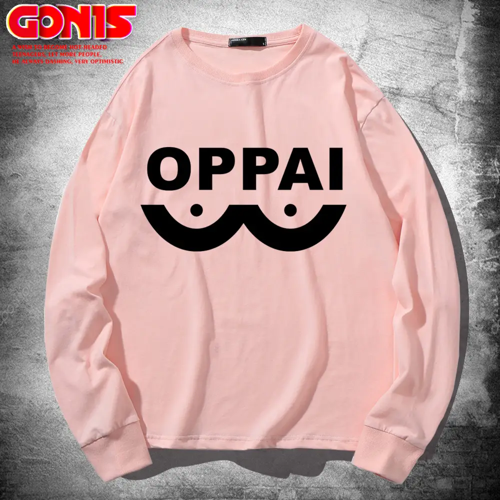 Men Navy Blue Oppai Moustache Sweatshirt Pure Cotton Autumn - Image 8