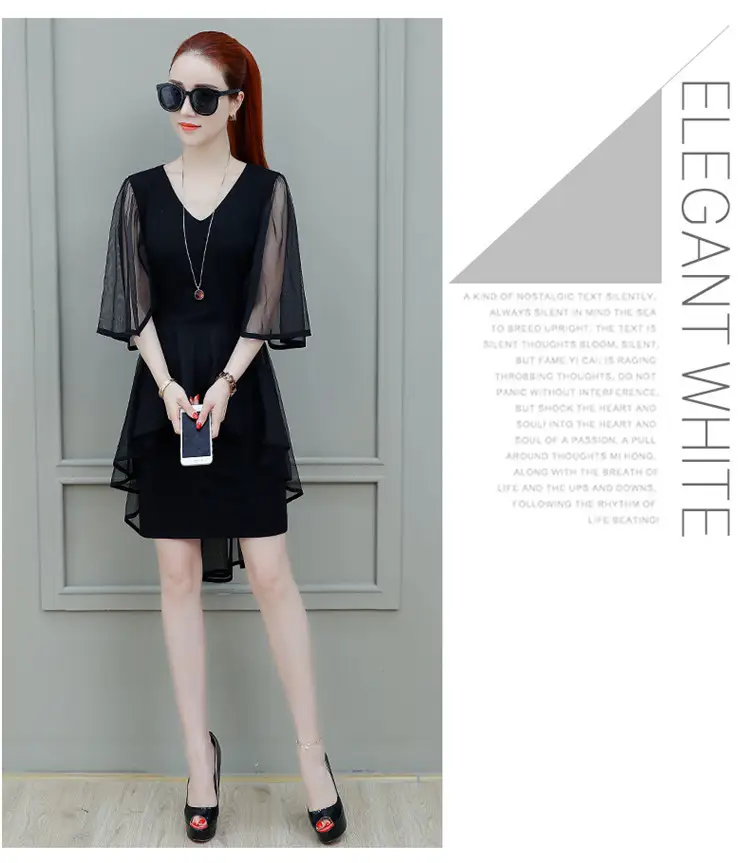 Black Slim Fitting Dress with Waist-Cinching 2025 Summer — feature 10