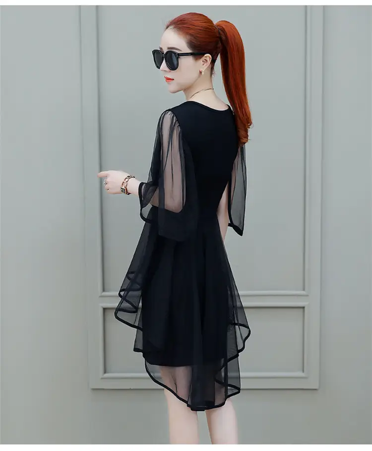 Black Slim Fitting Dress with Waist-Cinching 2025 Summer — feature 11