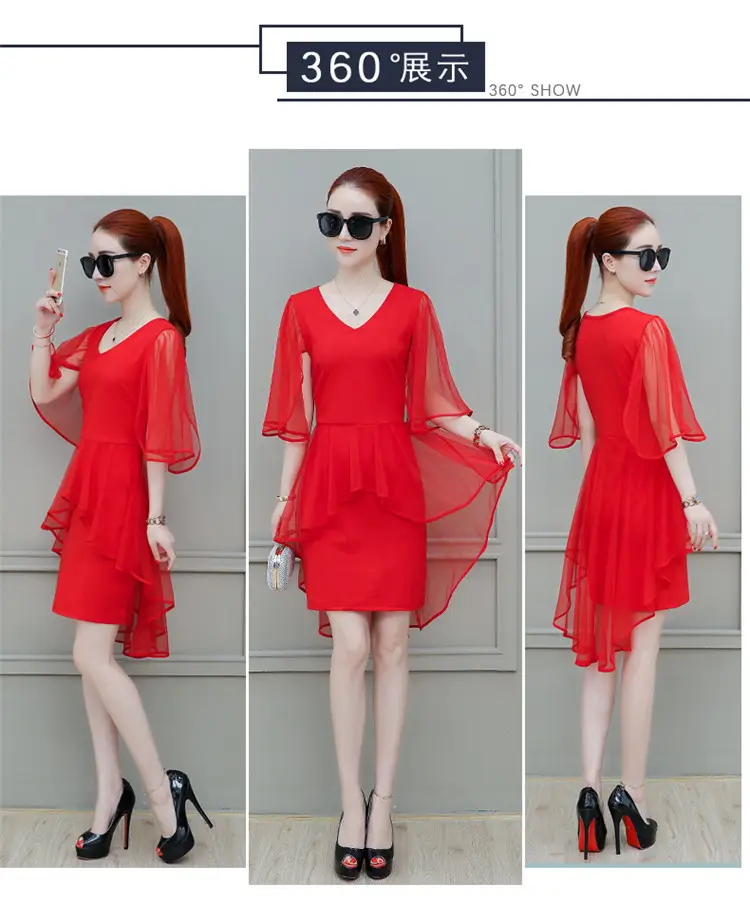 Black Slim Fitting Dress with Waist-Cinching 2025 Summer — feature 4