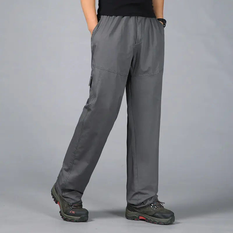 Spring & Autumn Elastic Waist Long Pants for Men - Image 6