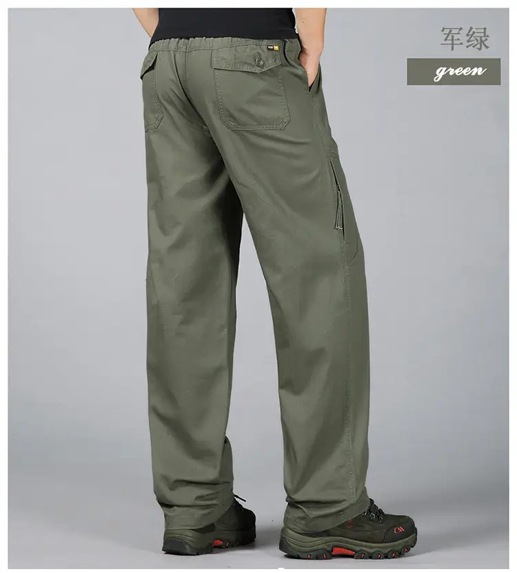 Spring & Autumn Elastic Waist Long Pants for Men — feature 9