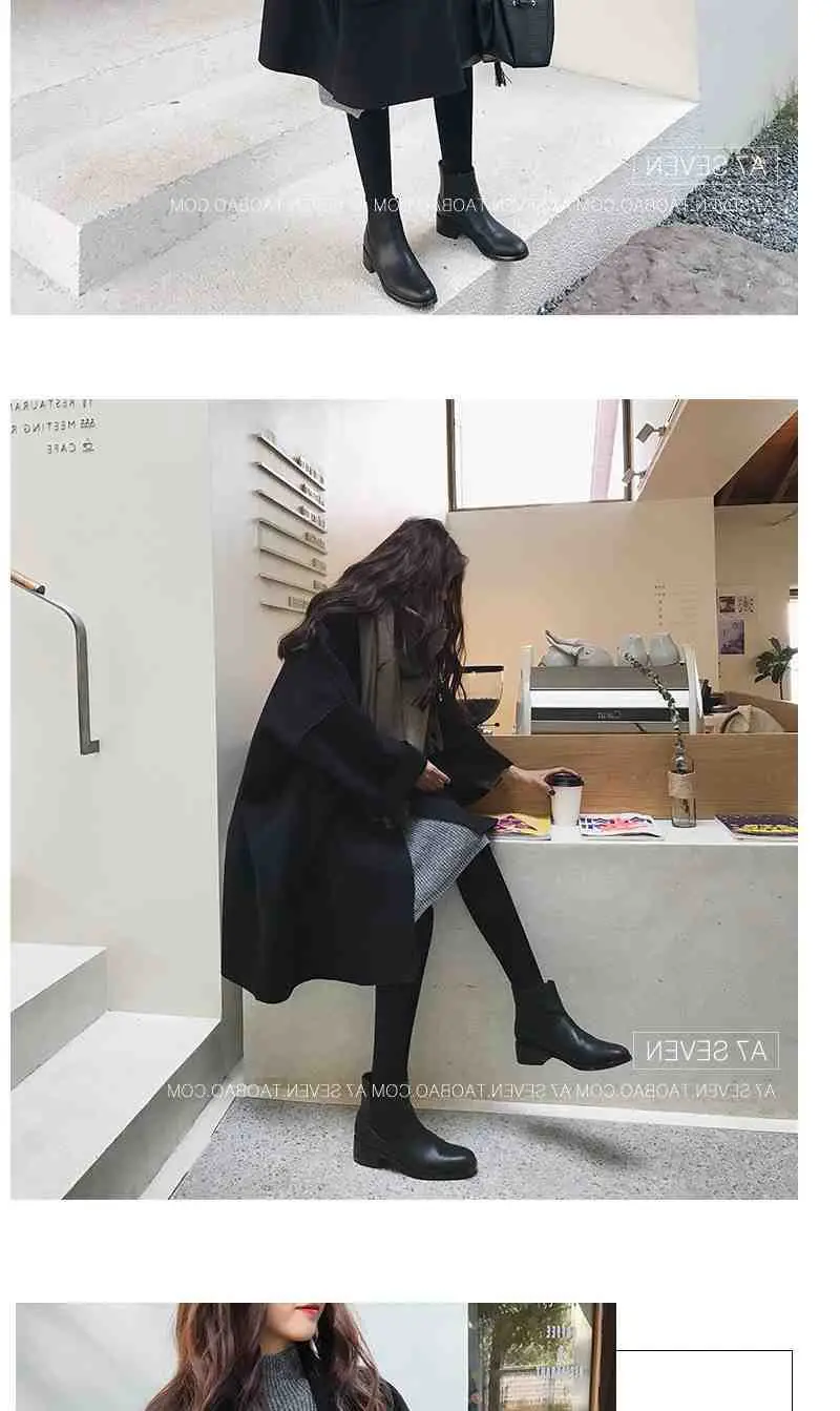 Women Woolen Coat Brown Large Loose Fit — feature 12