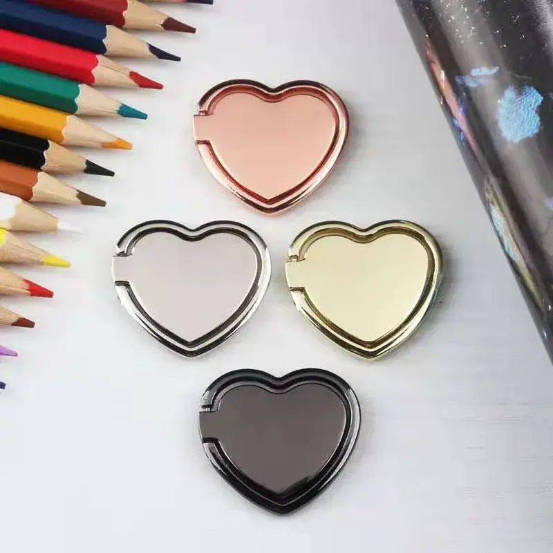 Heart Shaped Magnetic Mobile Phone Bracket Ring Buckle