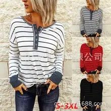 Women Leopard Print V Neck T-Shirt Long Sleeve Casual Wear — feature 25