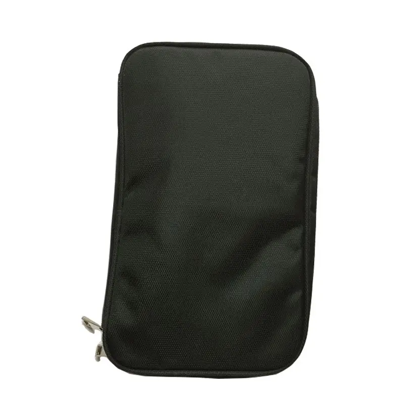21-Hole Waterproof Makeup Brush Bag Black Canvas