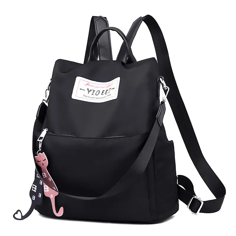 Women Black K-Style Backpack 2024 Trendy Crossbody - Image 6