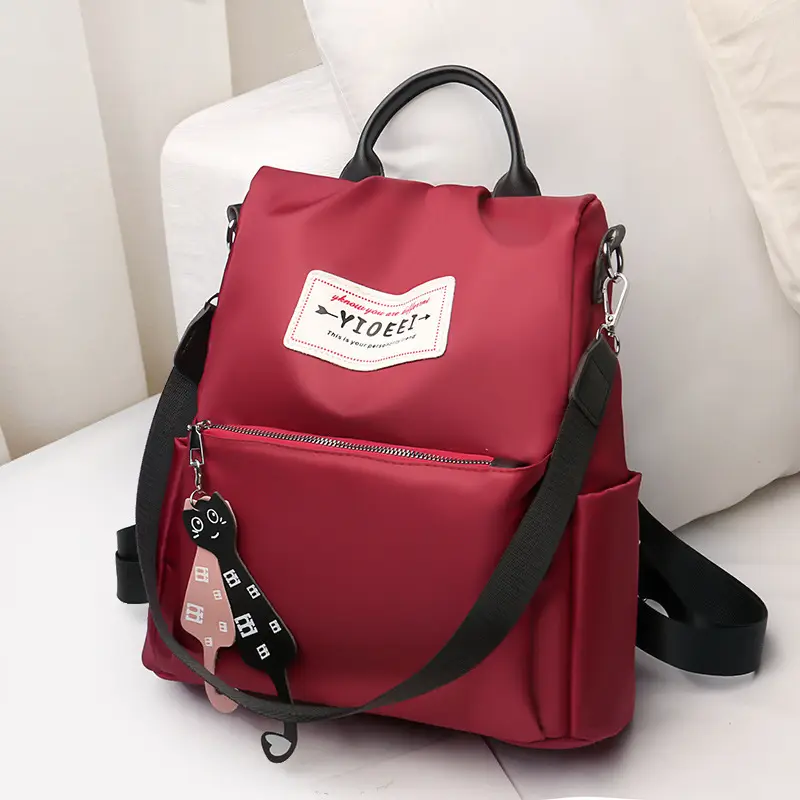 Women Black K-Style Backpack 2024 Trendy Crossbody - Image 7