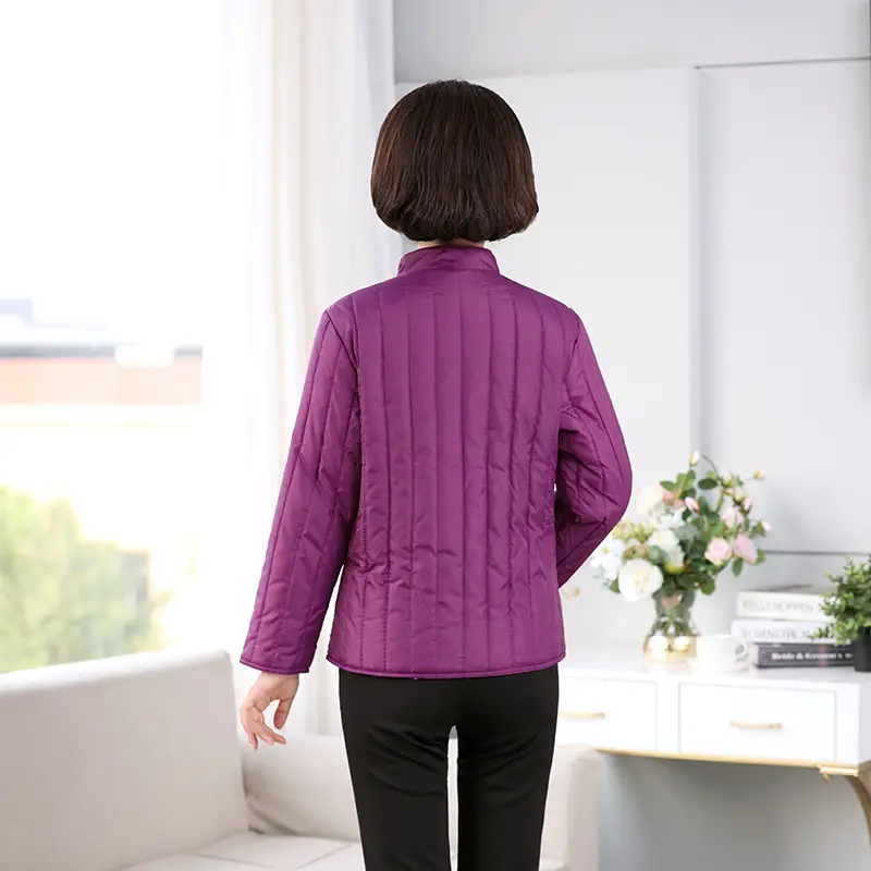Women Purple Padded Jacket Extra Large Medium - Image 4