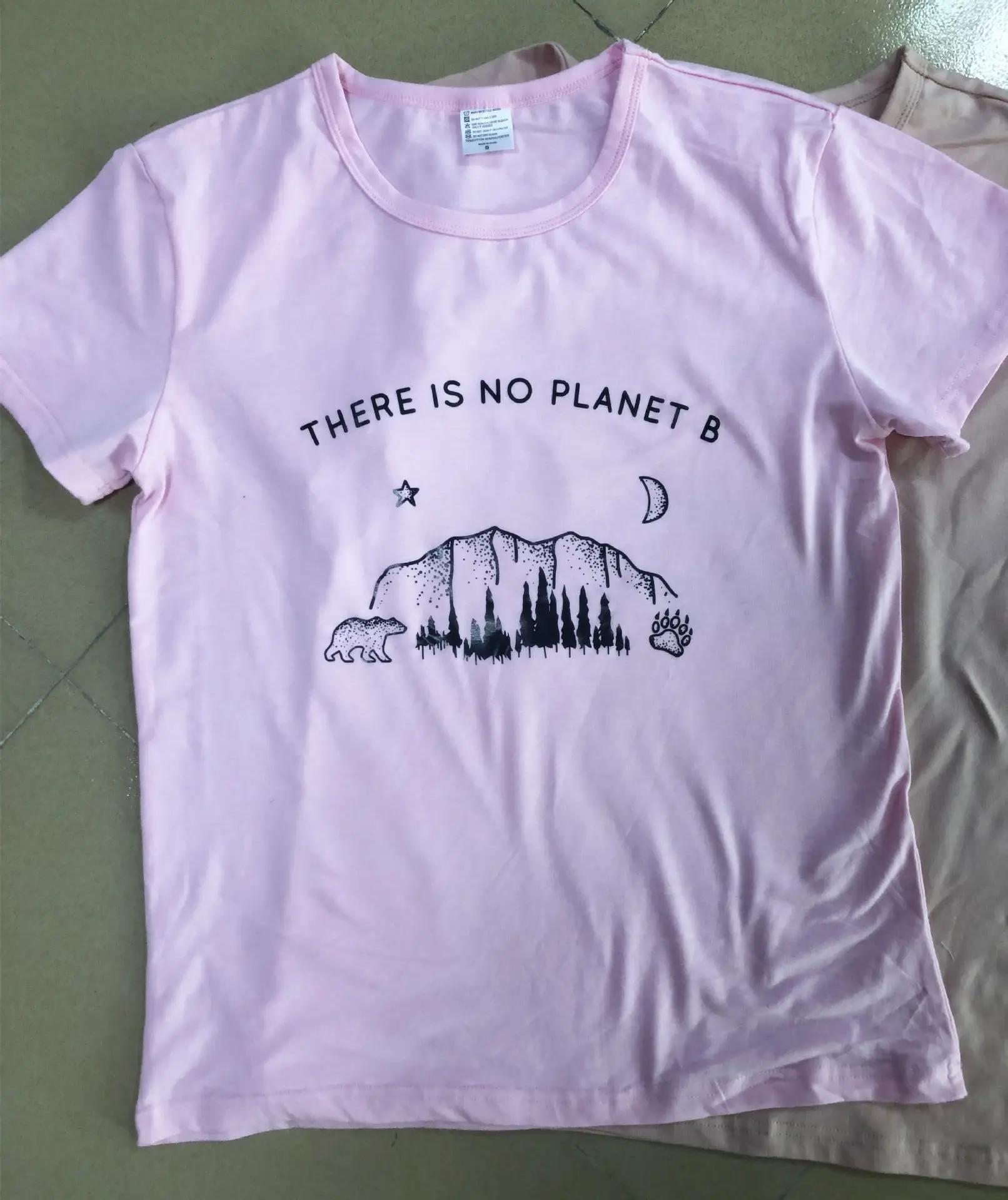 Men Women T-Shirt "No Planet B" Short Sleeve - Image 4