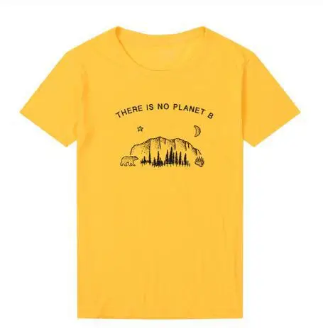 Men Women T-Shirt "No Planet B" Short Sleeve - Image 5