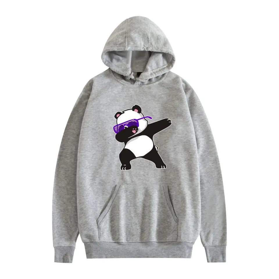 White Cat Print Hoodie for Men Women - Image 8