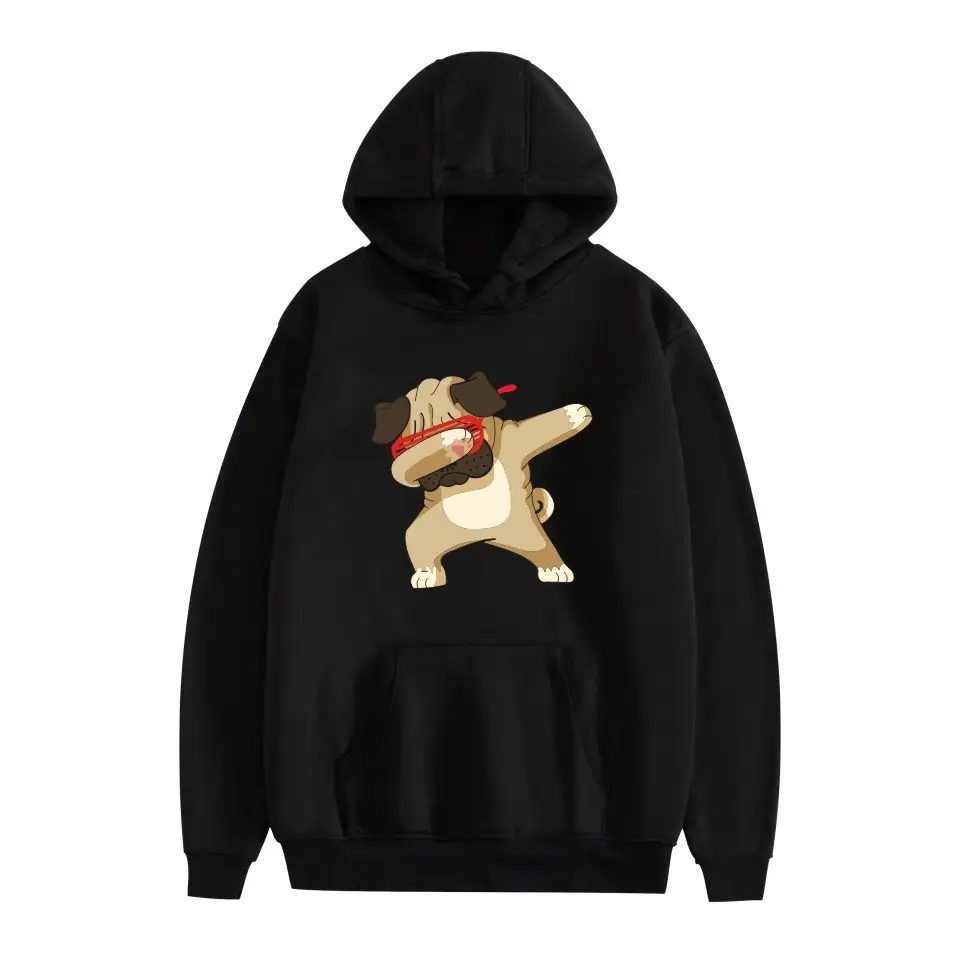 White Cat Print Hoodie for Men Women - Image 18