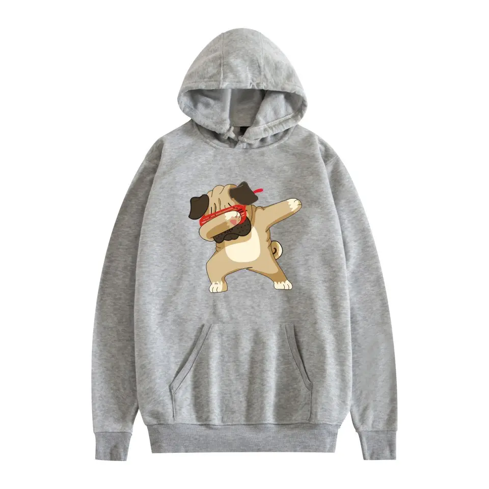 White Cat Print Hoodie for Men Women - Image 20