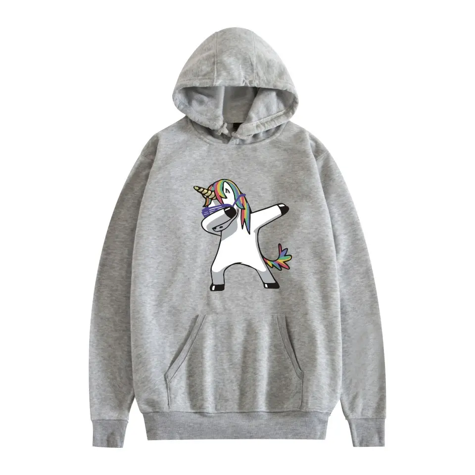White Cat Print Hoodie for Men Women - Image 2