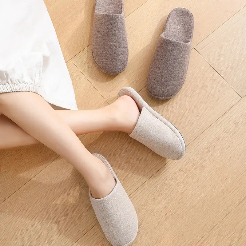 Autumn and Winter New Eva Slippers Baotou Women's Warm Lightweight Non-Slip Cotton Slippers High Heels Men's Furry Slippers