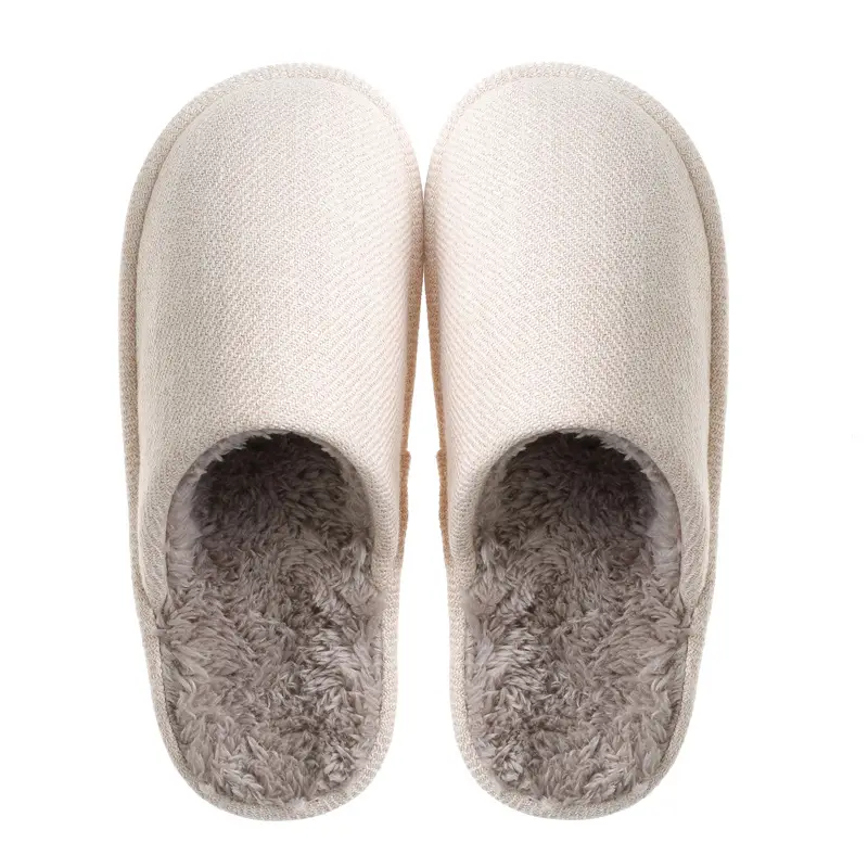 Autumn and Winter New Eva Slippers Baotou Women's Warm Lightweight Non-Slip Cotton Slippers High Heels Men's Furry Slippers