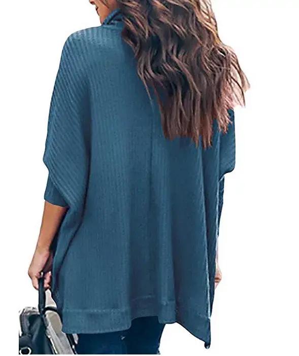 Women's Knitted High-Neck Long-Sleeve Top Yellow — feature 16
