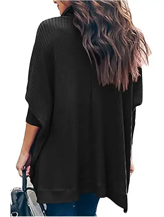 Women's Knitted High-Neck Long-Sleeve Top Yellow — feature 20