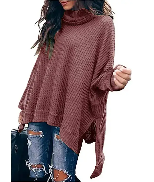 Women's Knitted High-Neck Long-Sleeve Top Yellow — feature 22