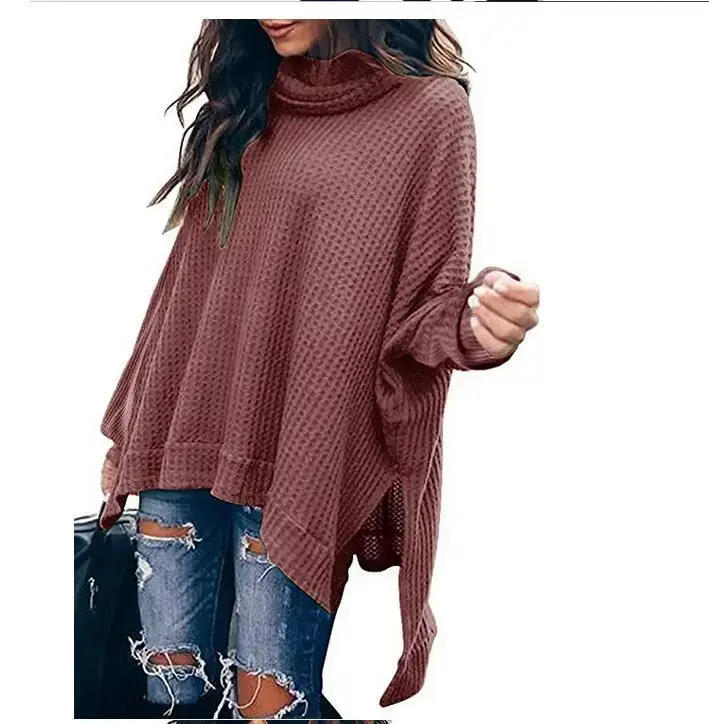 Women's Knitted High-Neck Long-Sleeve Top Yellow - Image 5