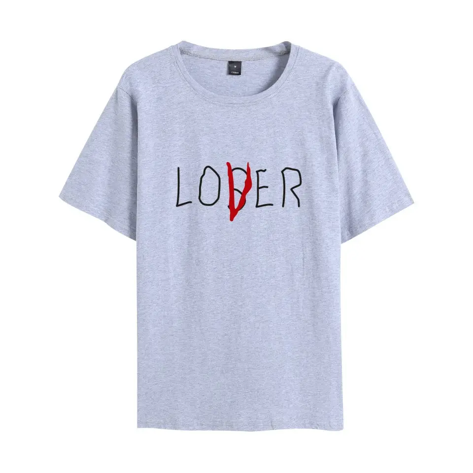 Pink Casual Crewneck T-Shirt with "LOSER" Print - Image 3