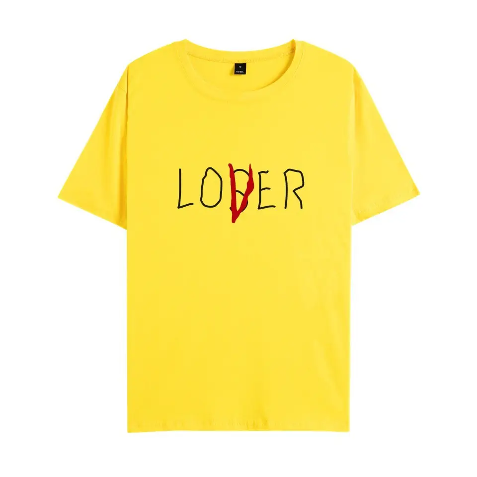 Pink Casual Crewneck T-Shirt with "LOSER" Print - Image 7