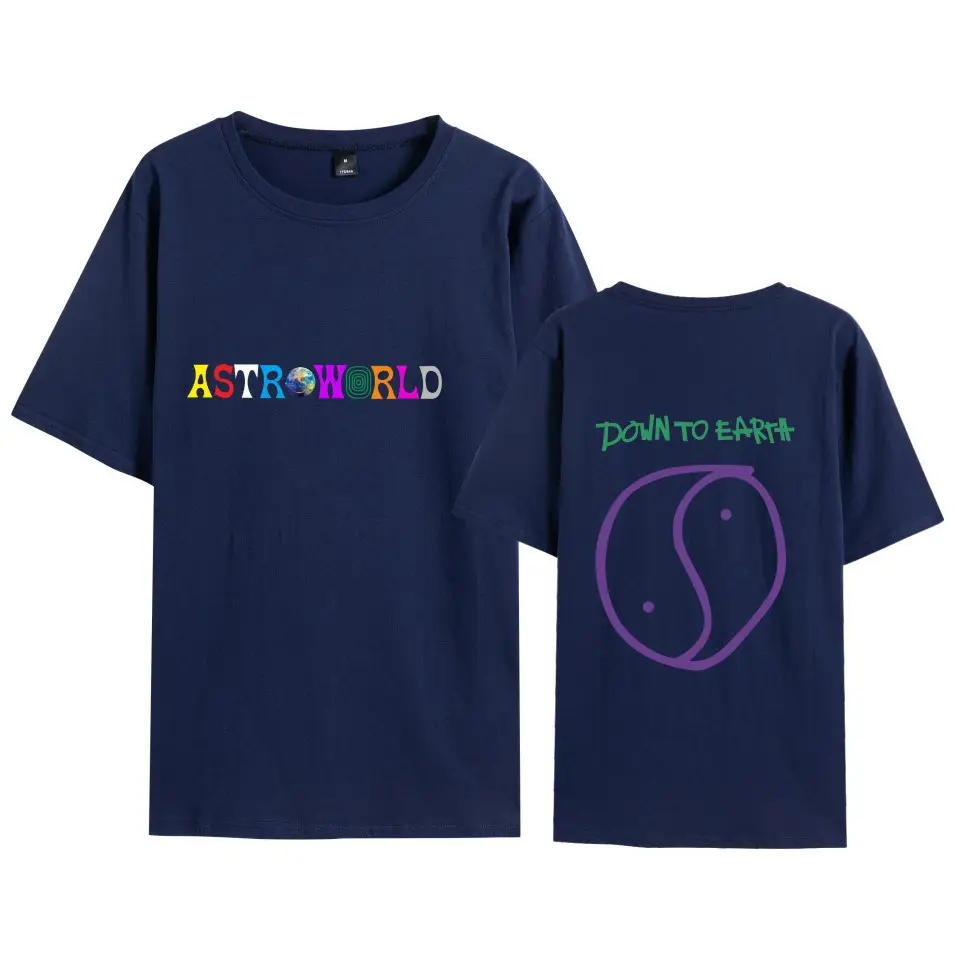 Men Women AST&World T-Shirt Set Grey Loose Short Sleeve - Image 12