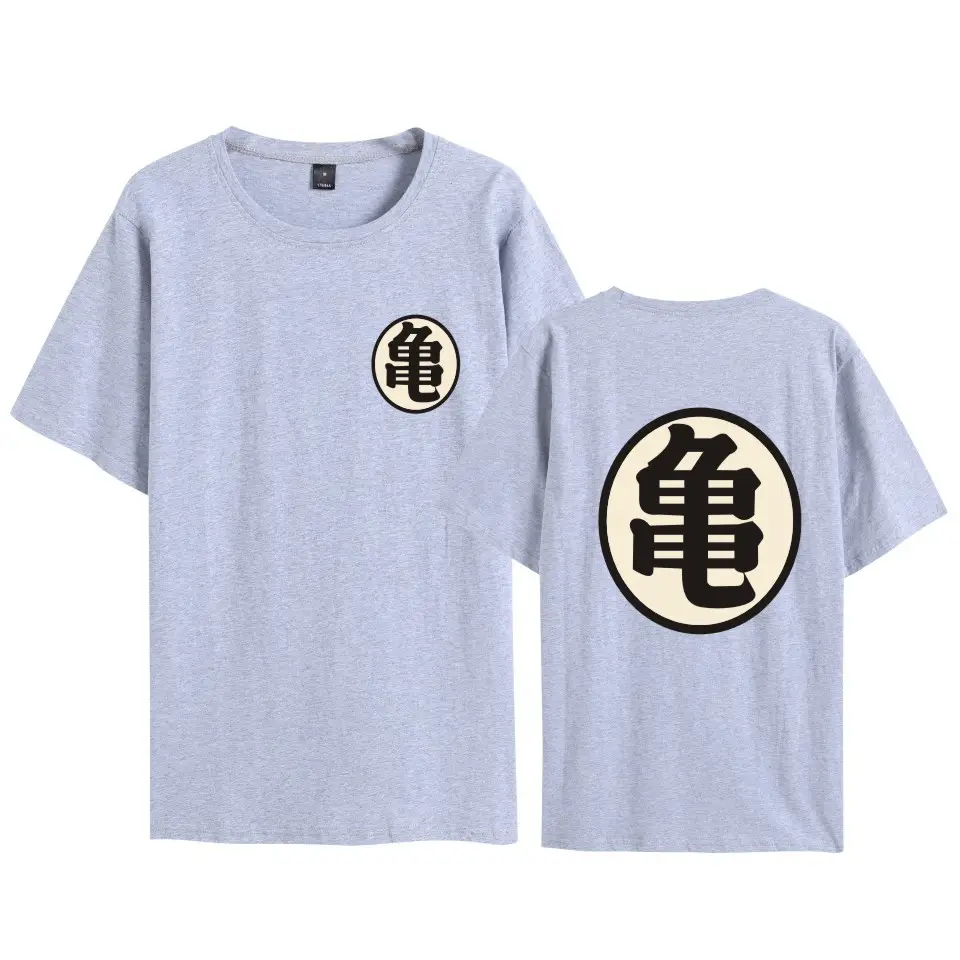 White Japanese Style T-Shirt Monkey Turtle Dragon Ball Series