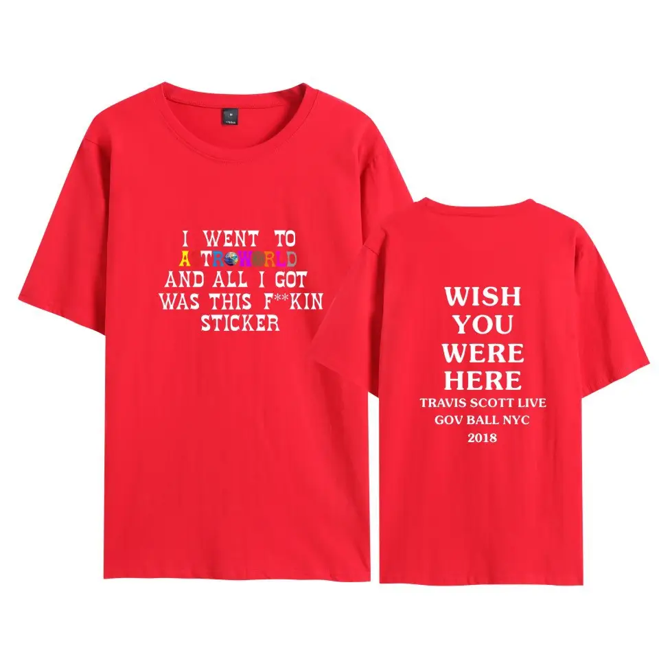 Men Red T-Shirt AST World Greetings Print